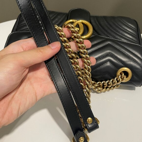 "Super pretty, elegant, authentic GUCCI marmont Crossbody bag. In excellent bran - Picture 4 of 7